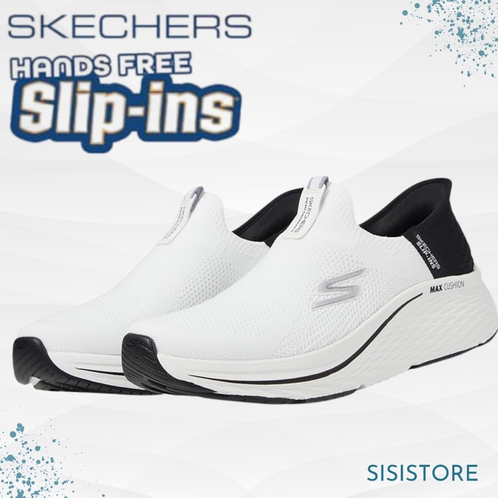 Skechers Women's Slip-ins Max Cushioning Elite 2.0 Sneakers Shoes White Size 11